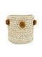Kikadu Children's Storage Basket made of Straw Beige 40x40x40cm 1pcs