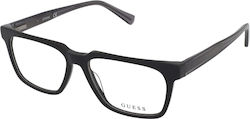 Guess Plastic Eyeglass Frame Cat Eye Black GU50059 001