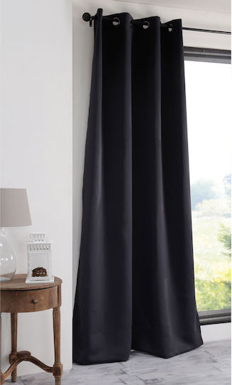 Verdunkelungsvorhang mit Grommets S-F Notte Schwarz 140x280cm