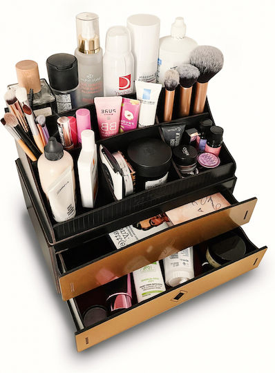 HomeMarkt Organisator von Kosmetik Mit Schubladen & Trennzeichen Schwarz