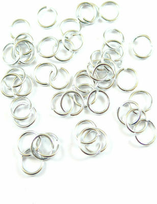 Metallic Link for Jewelry from Silver Thickness 6mm. Set 50pcs GF1307676