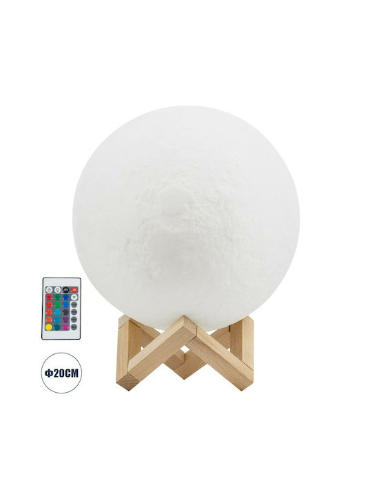 GloboStar Moon Decorativă Lampă Lumina Lunii LED Alb