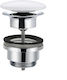 Viospiral Pop Up Brass Valve Sink with Output 32mm Silver