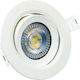 Spot Light Rotund Metalic Spot Încorporat cu LED Integrat și Lumină Alb Natural Alb 9.5x9.5cm. 1buc