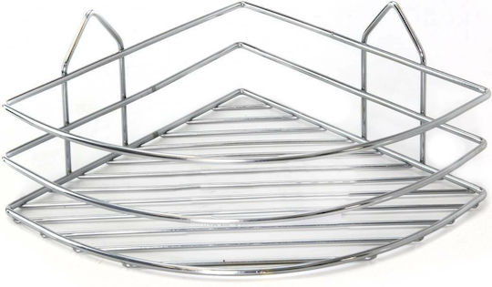 Viosarp Raft Montat Pe Perete De Baie Metalic 22x22x15cm Argintiu