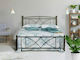 Κρεβάτι Διπλό Μεταλλικό Μαύρο με Τάβλες για Στρώμα 140x190cm