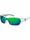 Bobster Aria Men's Sunglasses with White Plastic Frame and Green Lens BARI102