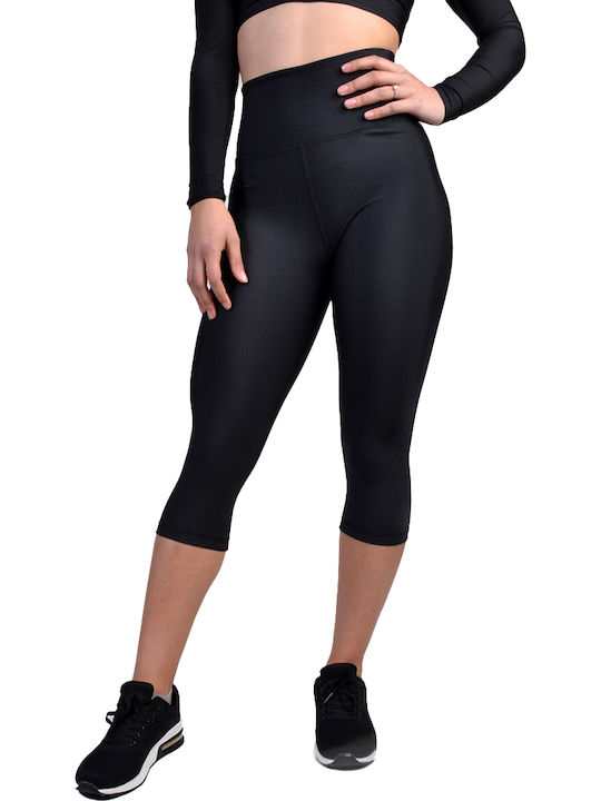 Training Women's Capri Leggings Firming High Waist Black