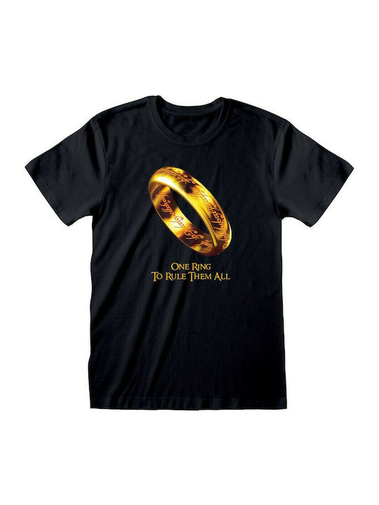 PCMerch One Ring to Rule Them All T-shirt Μαύρο Βαμβακερό