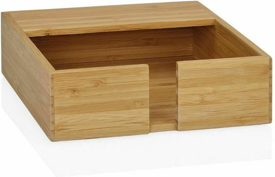 Andrea House Wooden Napkin Holder Beige 17.5x17.5x5.5cm AH-MS69235