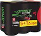 Green Cola Sauerkirschsaft Soda mit Kohlensäure, Zuckerfrei in Kiste 6x330ml