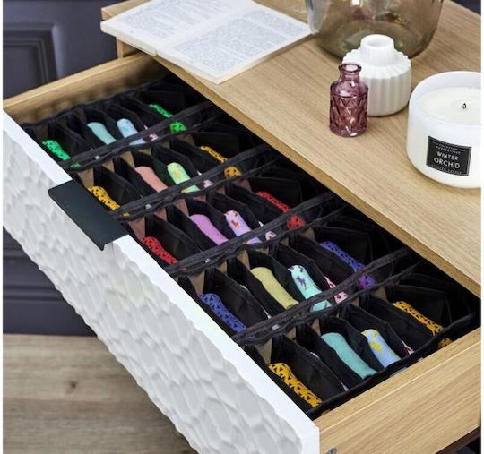 Plastic Drawer Organizer For Clothes in Black Color 32x32x12cm 1pcs
