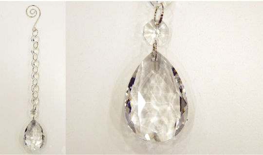 Faitakis Pack Glass Decorative Element for Wedding Favors Hanging Garland with Crystal YH16-91 1pcs
