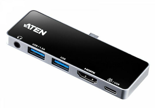 Aten PD92W USB-C Dockingstation für Laptops mit HDMI 4K PowerDelivery Schwarz