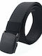 Men's Belt Fabric Webbing Belt Black