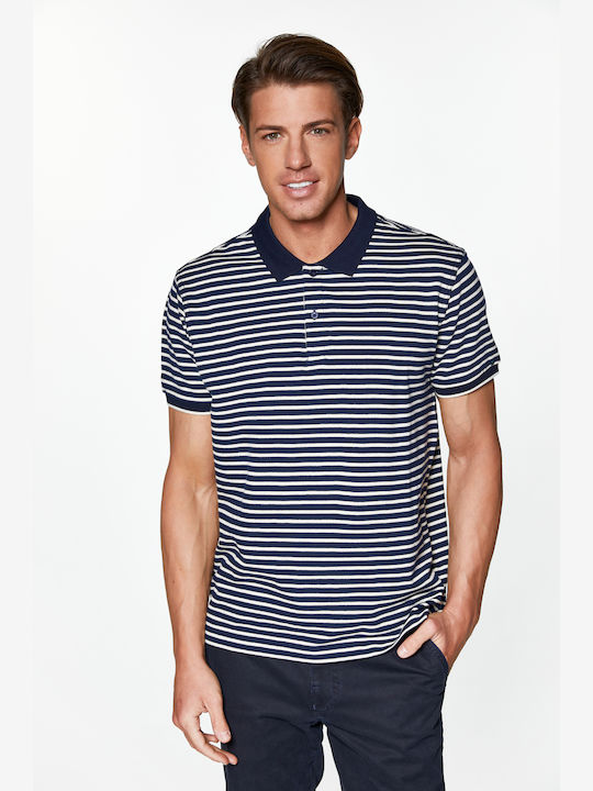 RedGreen Polo Piquet Striped with Short Sleeve Marine - Blue Striped