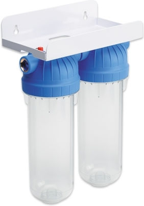 USTM Water Filtration System Double Central Supply Micron ½" with Replacement Filter USTM Carbon 5μm 05410B