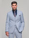 Dezign Men's Summer Suit with Vest Light Blue