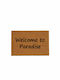 Andrea House Entrance Mat made of Coir Welcome To Paradise Brown 40x60cm