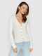 Guess Zena Women's Cardigan with Buttons White