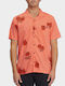 Sundays Vacay Short-sleeved Cotton Shirt Floral Washed Red