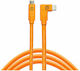 Tether Tools TetherPro Angle (90°) / Regular USB 2.0 Cable USB-C male - USB-C male Πορτοκαλί 4.6m (TET-CUC15RT-ORG)
