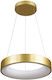 GloboStar Salem Μοντέρνο Κρεμαστό Φωτιστικό με Ενσωματωμένο LED σε Χρυσό Χρώμα