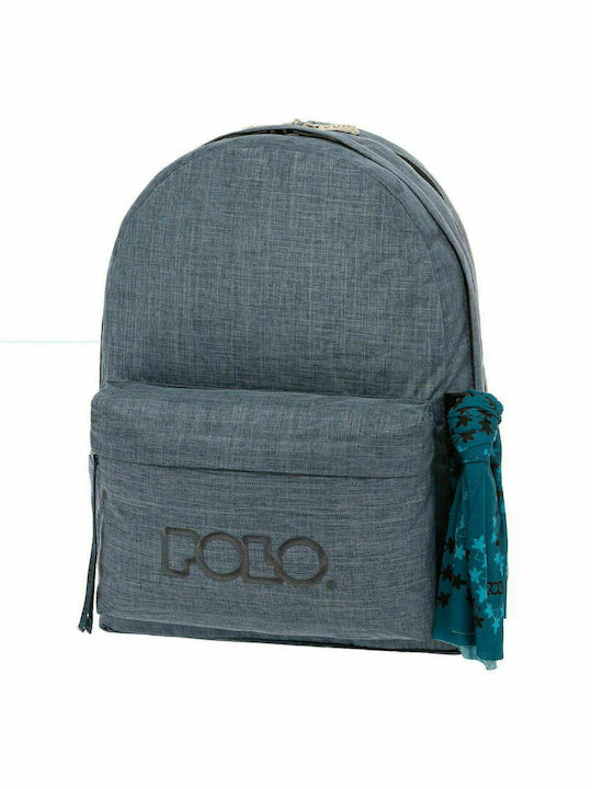 Polo Original Double Scarf School Bag Backpack Junior High-High School in Blue color 30lt 2022