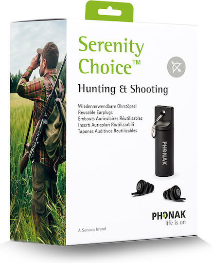 Phonak Serenity Choice Shooting & Hunting Ohrstöpsel in Schwarz Farbe 2Stück