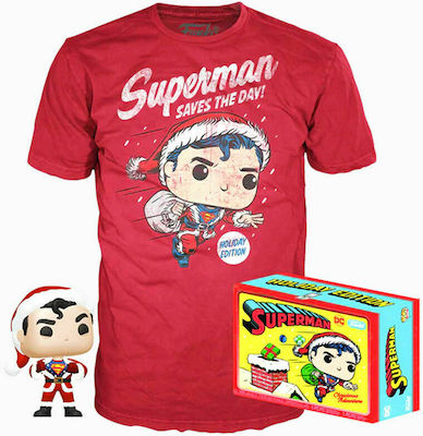 Funko Pop! Tees DC Comics - Superman (Mic) 353 Ediție Specială