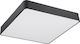GloboStar Kamala Deckenleuchte 60cm Schwarz mit Integrierter LED und Fernbedienung