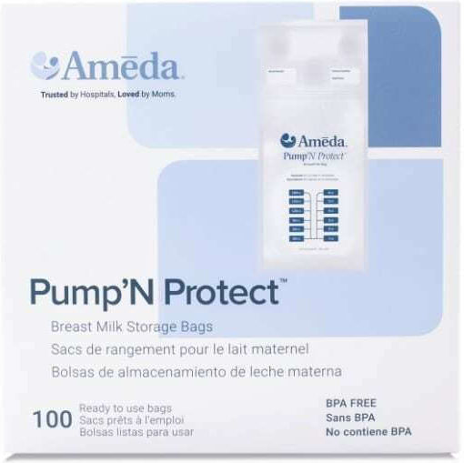 Ameda Pump ‘N Protect Σακουλάκια Αποθήκευσης Μητρικού Γάλακτος 100τμχ