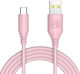 Tellur USB 2.0 Cable USB-C male - USB-A Ροζ 1m ...