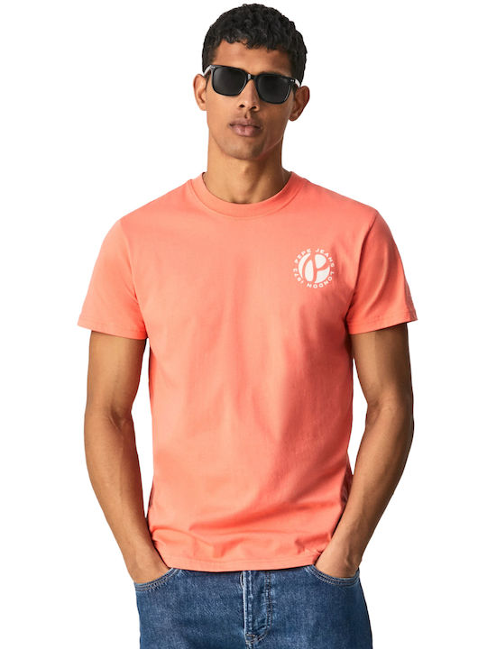 Pepe Jeans Alejo Ανδρικό T-shirt Summer Orange ...