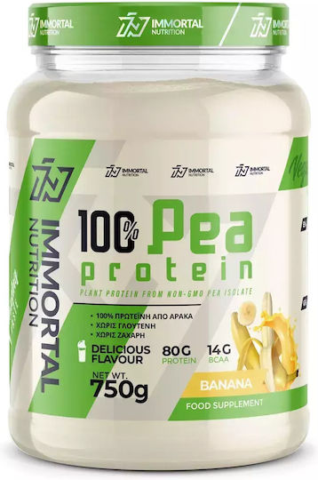 Immortal Nutrition 100% Pea Protein Gluten & Lactose Free with Flavor Banana 750gr