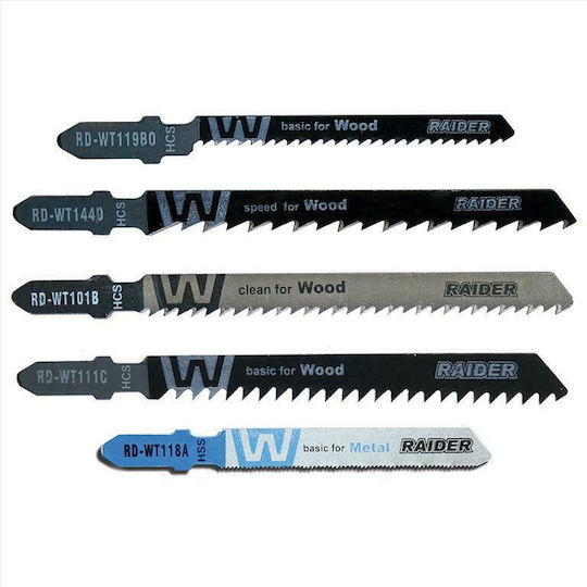 Raider Jig Saw Blade for Metal and Wood 5pcs 155413