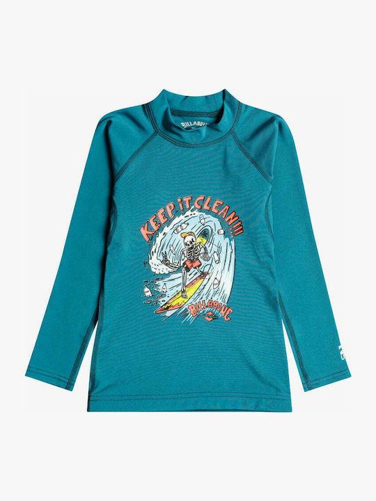 Billabong Keep It Clean Παιδικό Μαγιό Μπλούζα Πράσινη