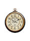 ArteLibre Antikes Wanduhr Metallisch Beige 42x52cm