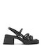 Hennie Leder Sandalen Schwarz