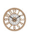 ArteLibre Antique Wall Clock Wooden Beige Ø60cm