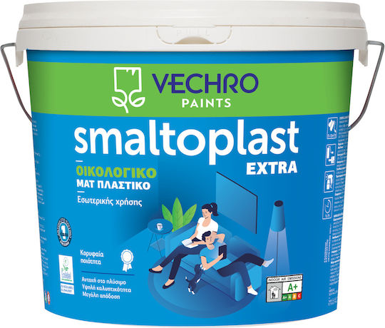 Vechro Smaltoplast Extra Eco Base TR Plastik Farbe für Innenbereich Verwendung Weiß 3Es