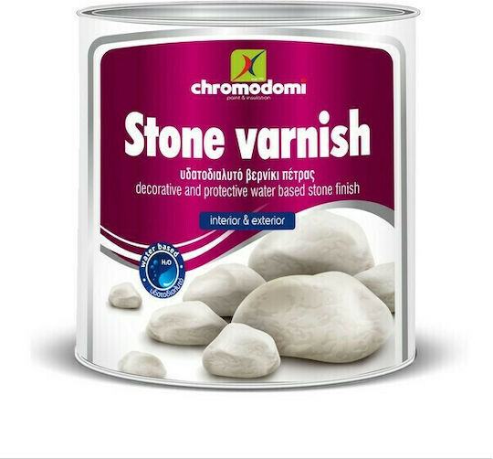 Χρωμοδομή Stone Varnish Βερνίκι Επιφάνειας Νερού Άχρωμο Σατινέ 750ml