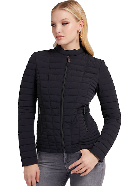 Vona Kurz Damen Puffer Jacke für Winter Jet Black