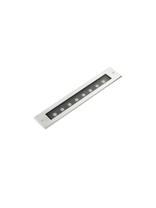 Faro Barcelona Spot Floor Lamp LED 8W with Warm White Light IP67 Silver