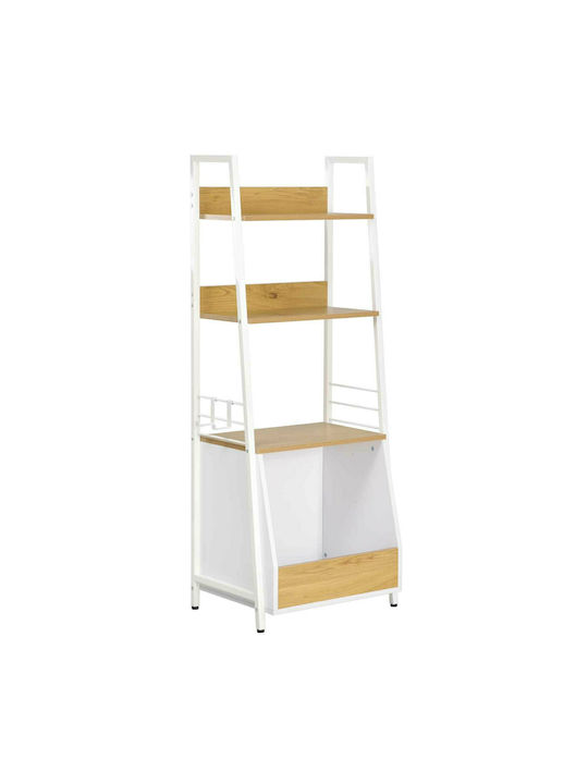 Bookcase Larry 52x40x137cm Oak White