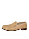 Men's Leather Moccasins Beige