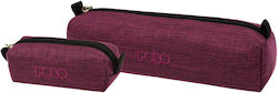 Polo Fabric Pencil Case Wallet with 1 Compartment Jean Purple