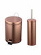 Cyclops Metallic Toilet Brush and Bin Set 5lt Copper