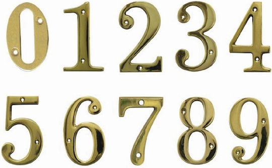 Amig Hausnummer 2 in Gold Farbe 5cm 7182