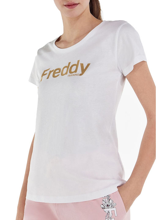 Freddy Damen Sport T-Shirt Weiß